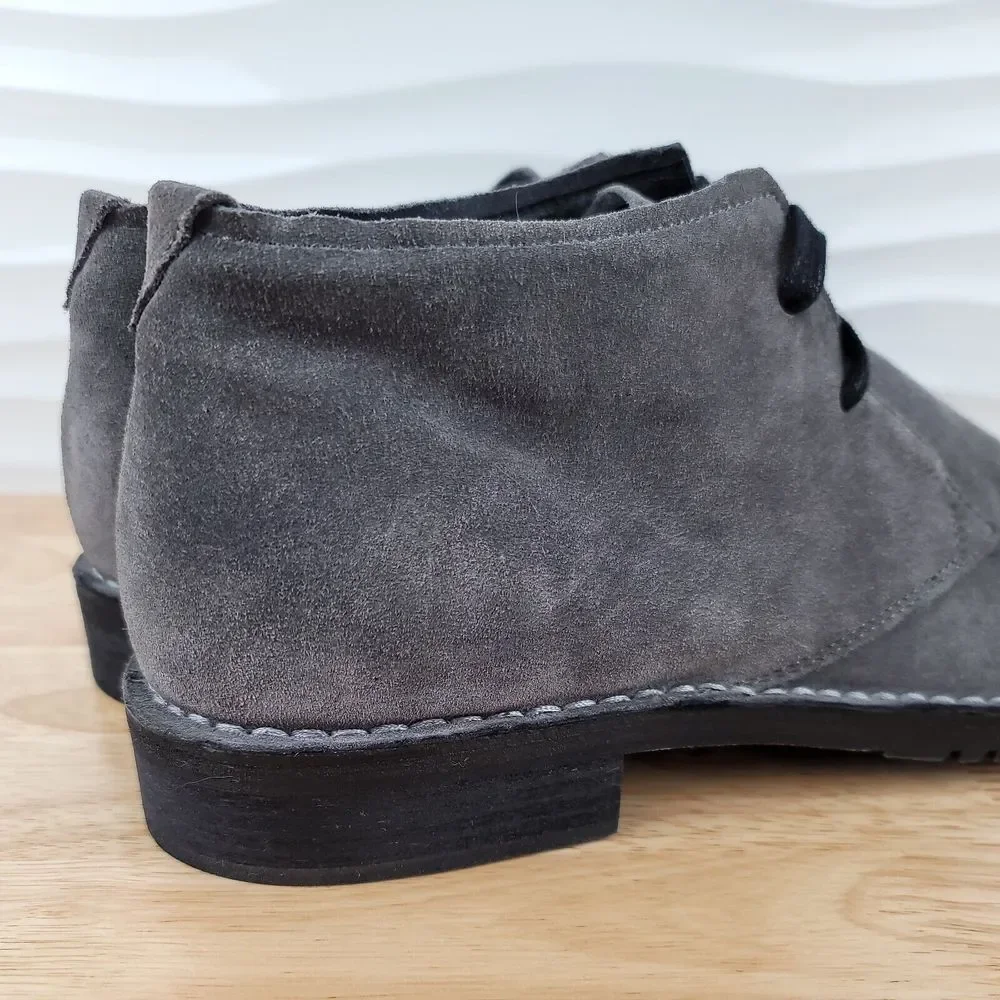 John Varvatos Star USA D Mens Size 13 Gray Suede Leather Chukka Desert Boots - Picture 9 of 16